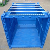 open face blue container