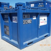 blue tool box container