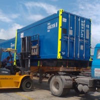 unloading container